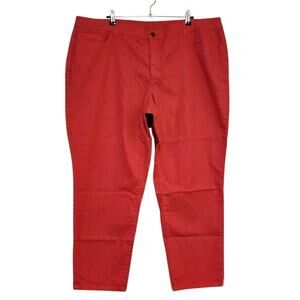 Signature Slimming CJ Banks Womens Skinny Jeans Size 24W Pink Mid Rise Stretch